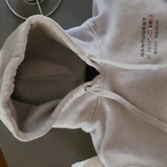 Nantucket boat basin heavy grey Sport tek hoodie, size L - Picture 4 of 8
